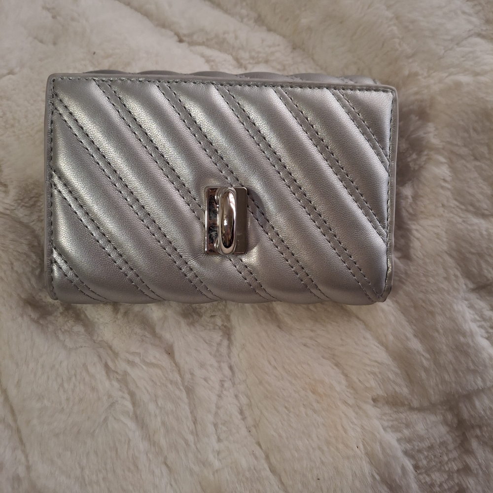 Charles & Keith Silver Quilted Wallet